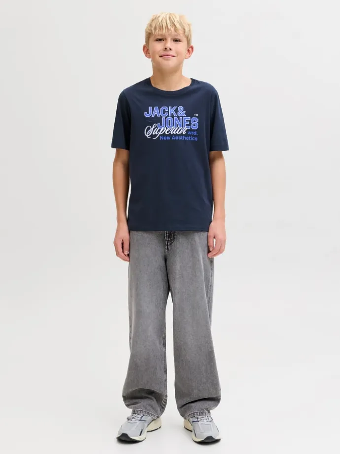 Shirt "Logo" in Dunkelblau