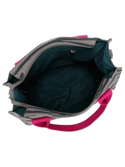 Shopper in Grau/ Pink - (B)40 x (H)29,5 x (T)14 cm