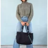 Shopper "Izzy" in Schwarz - (B)42 x (H)29 x (T)15 cm