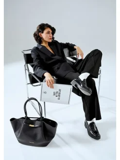 Shopper "Prato" in Schwarz - (B)52 x (H)27 x (T)13 cm