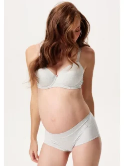 Short Cotton Melange in Light Grey Melange