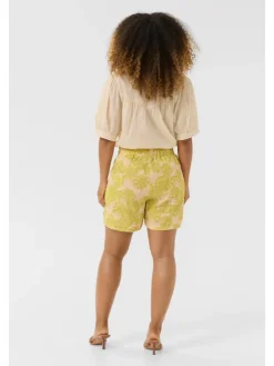 Shorts CUdebora Relaxed fit in Green Palm Leaves