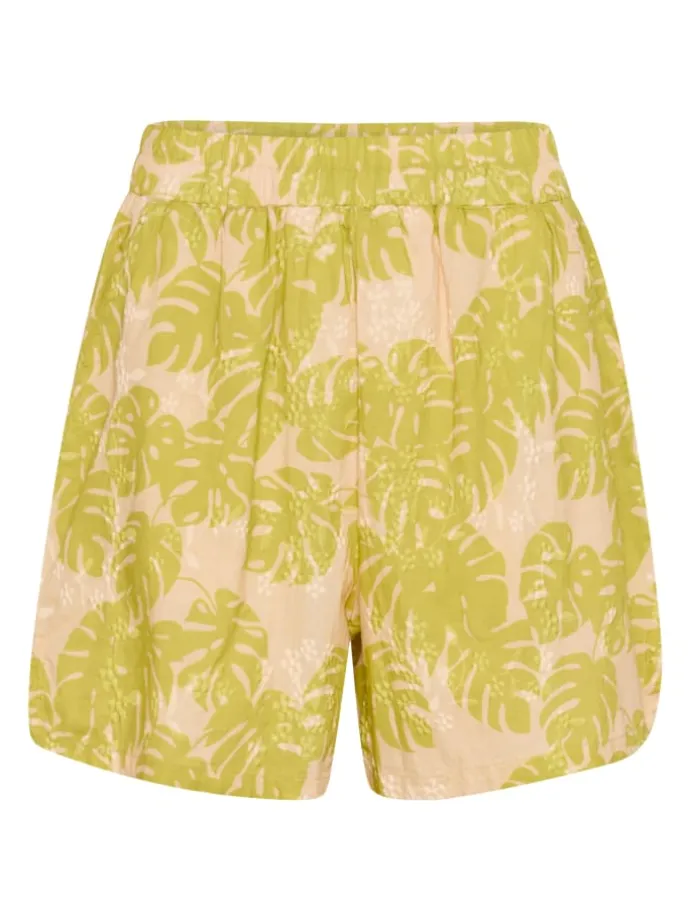 Shorts CUdebora Relaxed fit in Green Palm Leaves