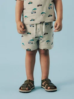 Shorts "Jivan" in Beige/ Türkis