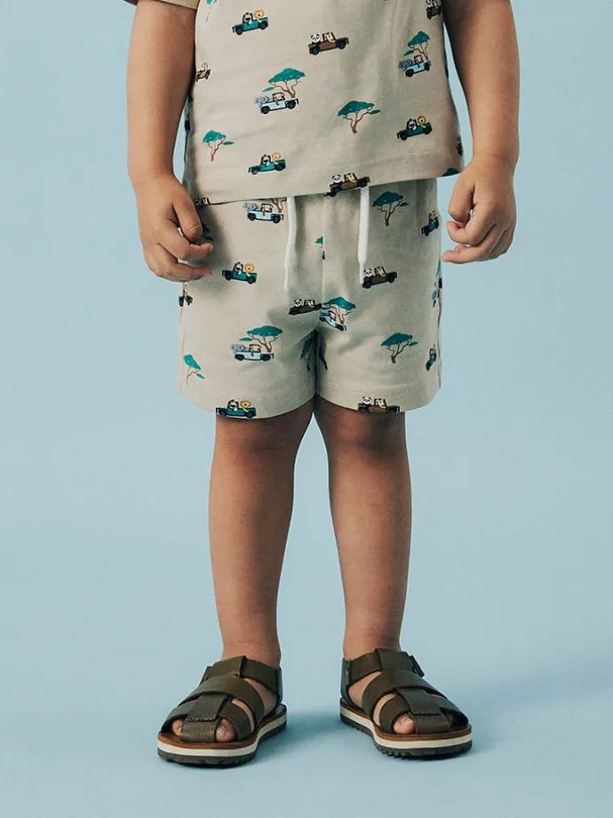 Shorts "Jivan" in Beige/ Türkis