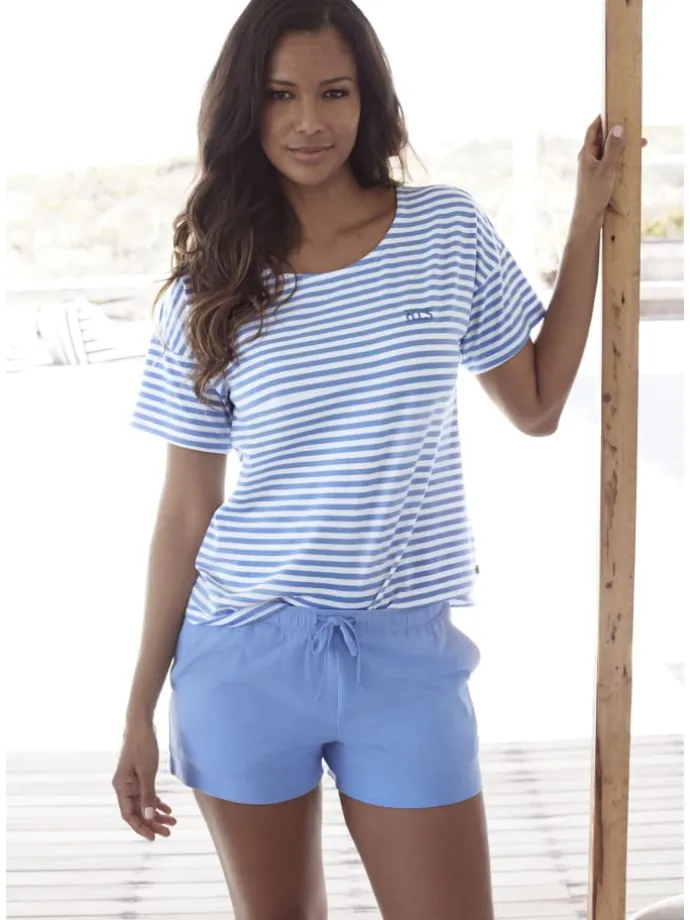 Shorty in blau