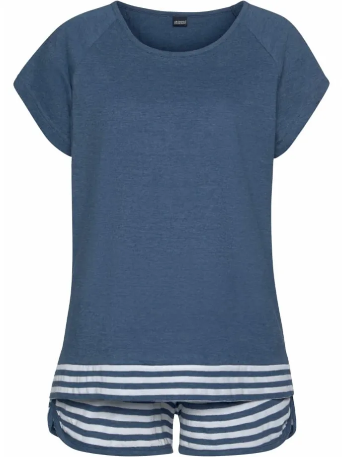 Shorty in blau-meliert