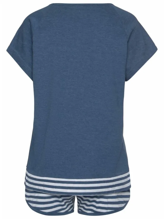 Shorty in blau-meliert