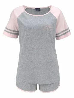 Shorty in grau-rosa