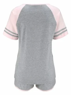 Shorty in grau-rosa