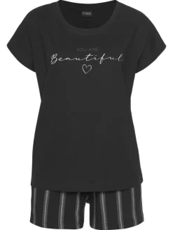 Shorty in schwarz-gestreift