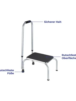 Sicherheitshocker in Schwarz - (B)46,5 x (H)98 x (T)32 cm