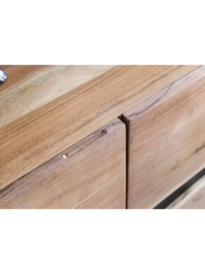 Sideboard 148 x 85 x 43 cm Massiv-Holz Natur Baumkante Anrichte