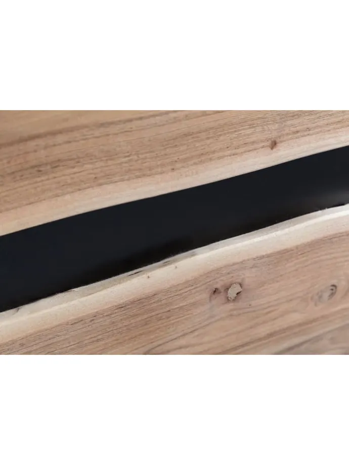 Sideboard 148 x 85 x 43 cm Massiv-Holz Natur Baumkante Anrichte