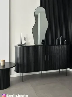 Sideboard BARAWOH in Eiche Schwarz