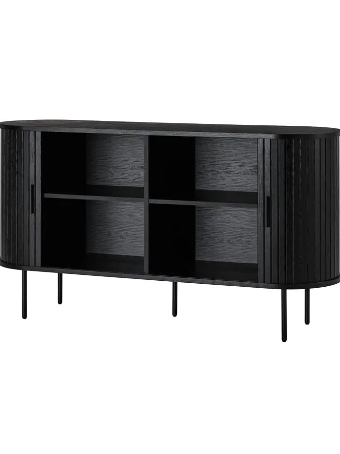 Sideboard BARAWOH in Eiche Schwarz