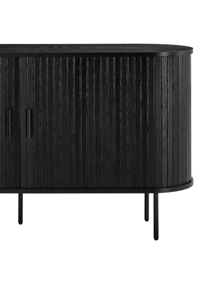 Sideboard BARAWOH in Eiche Schwarz