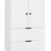 Sideboard Holz mit Metallbeinen in Weiß
