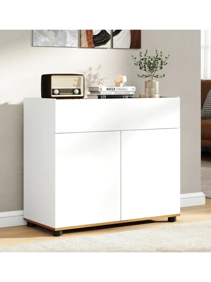 Sideboard 80x35x70 cm in Weiß