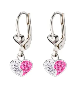 Silber Ohrringe 925 Herz 0,7 cm x 0,8 cm