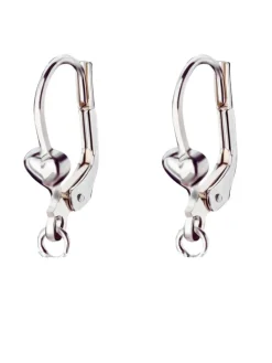 Silber Ohrringe 925 Herz 0,7 cm x 0,8 cm