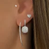 Silber-Ohrhänger mit Edelsteinen