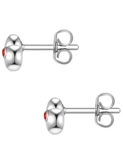 Silber-Ohrstecker mit Edelsteinen