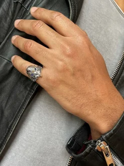 Silber-Ring mit Edelsteinen