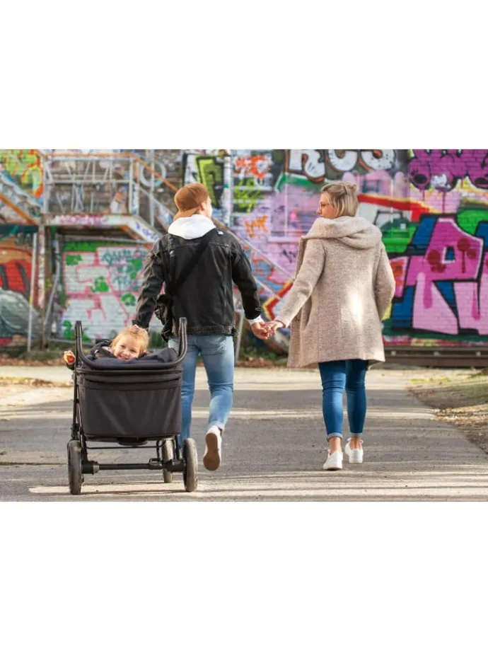 Sitz für Klappbollerwagen Cruiser in Grau