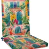 Sitzauflage "Paradise" in Orange/ Gelb/ Grün - (L)105 x (B)45 cm