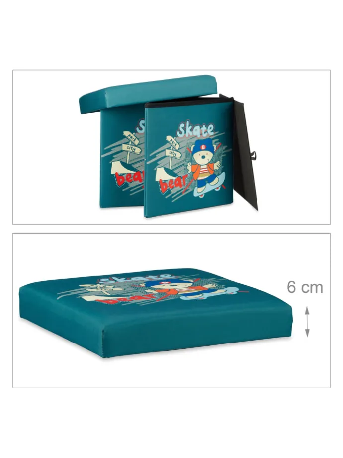 Sitzhocker Kinder Bär - (B)38 x (H)38 x (T)38 cm