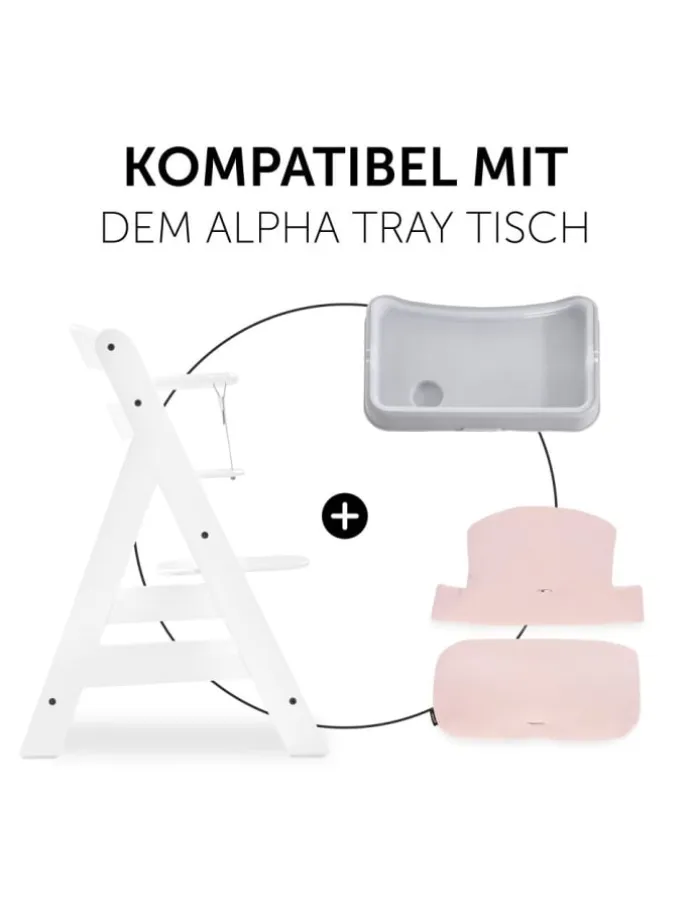 Sitzkissen / Hochstuhlauflage für Alpha Hochstuhl in rosa