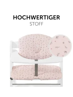 Sitzkissen / Hochstuhlauflage für Alpha Hochstuhl in rosa,grau