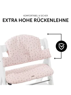 Sitzkissen / Hochstuhlauflage für Alpha Hochstuhl in rosa,grau