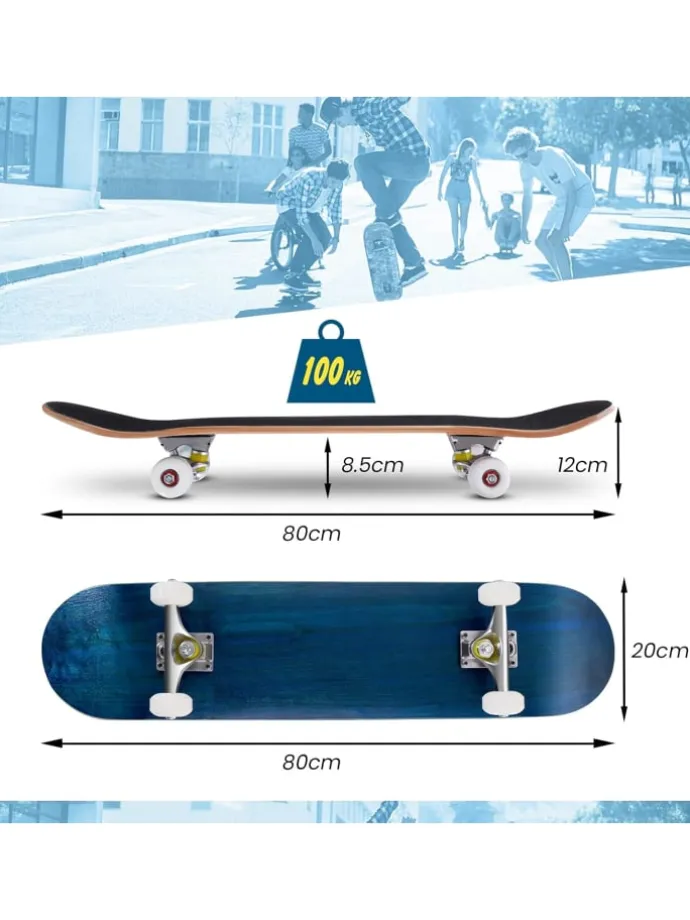 Skateboard in Blau