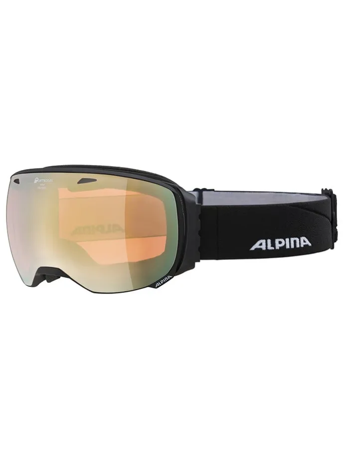 Ski-/ Snowboardbrille "Big Horn" in Schwarz/ Gold