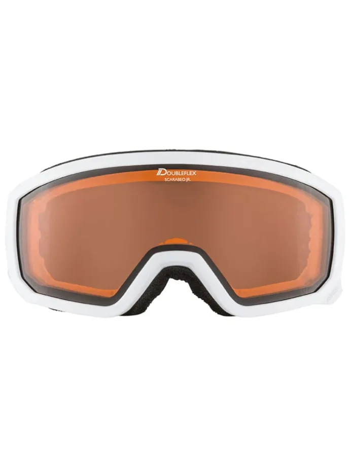Ski-/ Snowboardbrille "Scarabeo JR" in Weiß/ Orange
