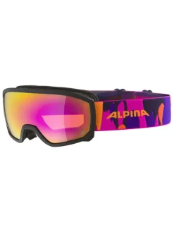 Ski-/ Snowboardbrille "Scarabeo JR" in Schwarz/ Pink/ Gelb