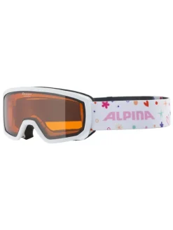 Ski-/ Snowboardbrille "Scarabeo JR" in Weiß/ Orange