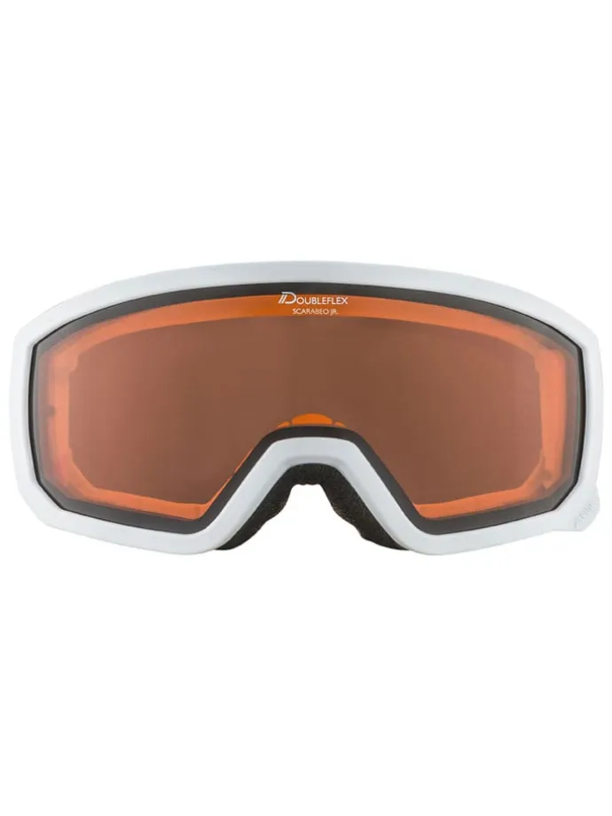 Ski-/ Snowboardbrille "Scarabeo JR" in Weiß/ Orange