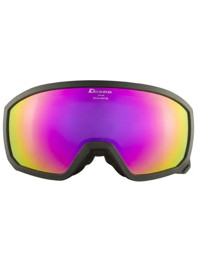 Ski-/ Snowboardbrille "Scarabeo JR" in Schwarz/ Rosa