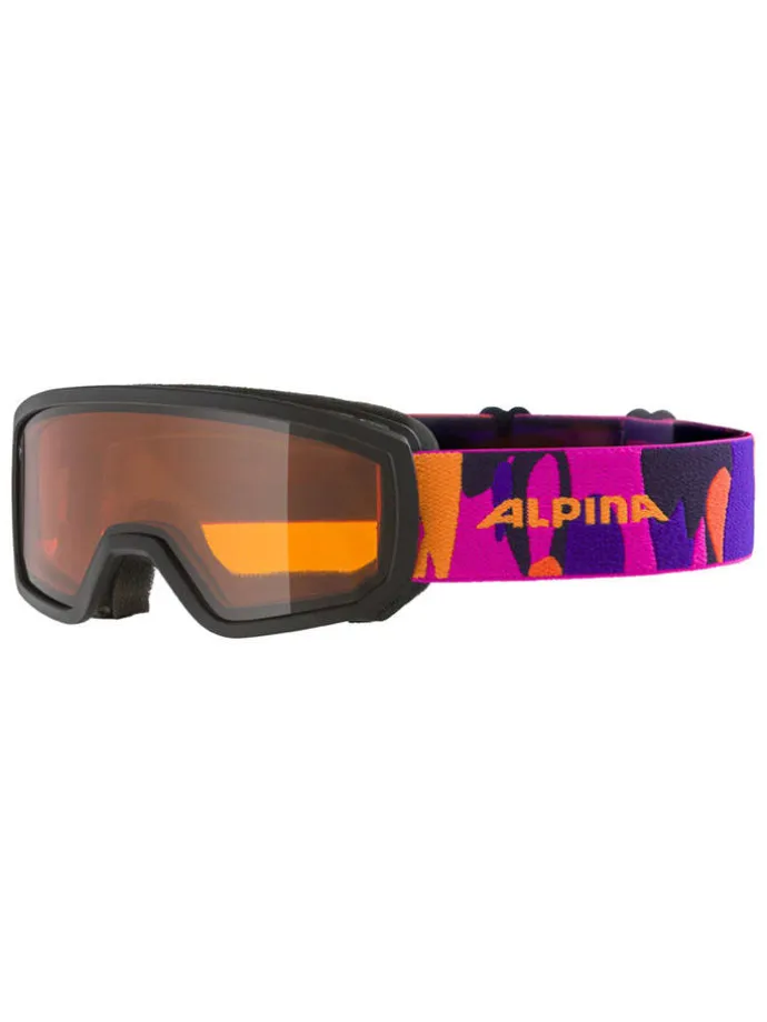 Ski-/ Snowboardbrille "Scarabeo JR" in Schwarz/ Orange