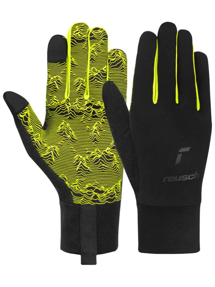 Ski-/ Snowboardfingerhandschuhe "Liam TOUCH-TEC" in Schwarz/ Gelb