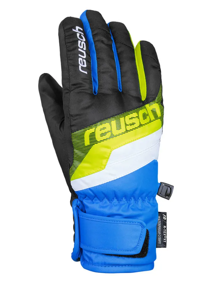 Ski-/ Snowboardhandschuhe "Dario R-TEX® XT Junior" in Schwarz/ Blau/ Gelb