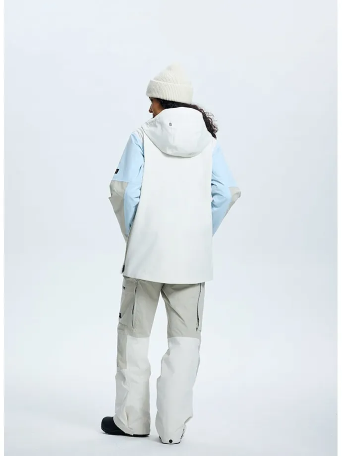 Ski-/ Snowboardjacke "Calio" in Creme/ Grau/ Hellblau