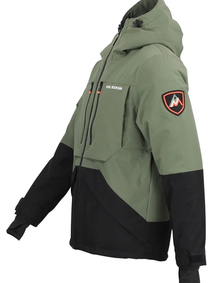 Ski-/ Snowboardjacke "Cesna" in Khaki/ Schwarz