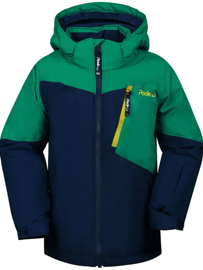 Ski-/ Snowboardjacke "Decker" in Dunkelblau/ Grün