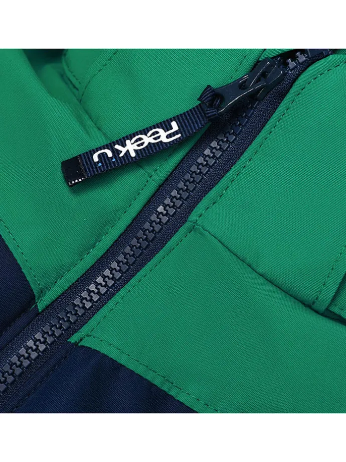 Ski-/ Snowboardjacke "Decker" in Dunkelblau/ Grün