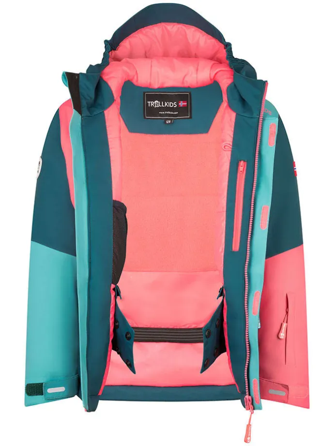 Ski-/ Snowboardjacke "Hallingdal" in Türkis/ Koralle