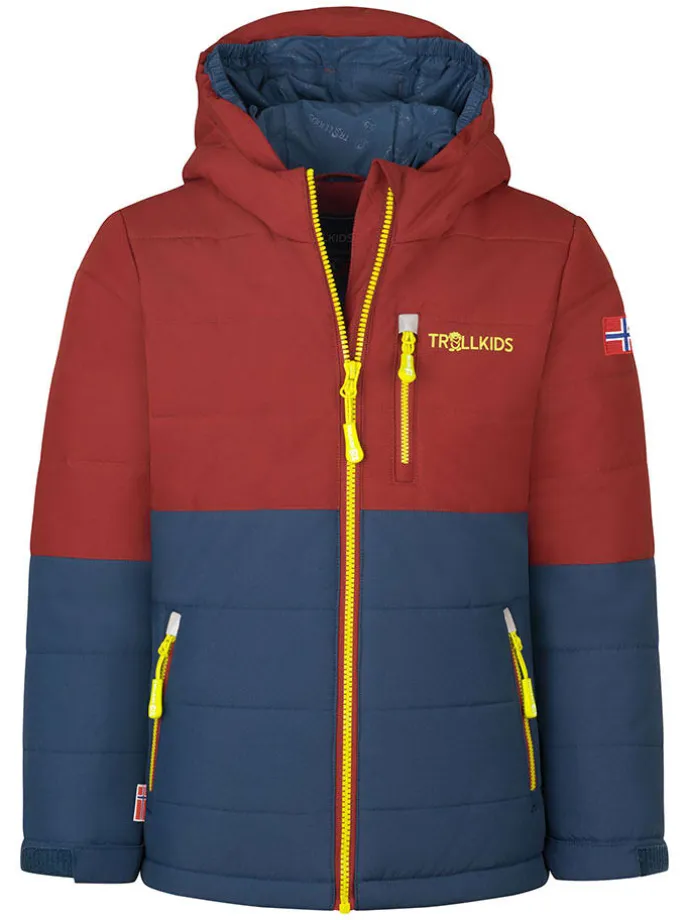 Ski-/ Snowboardjacke "Hemsedal" in Braunrot/ Dunkelblau